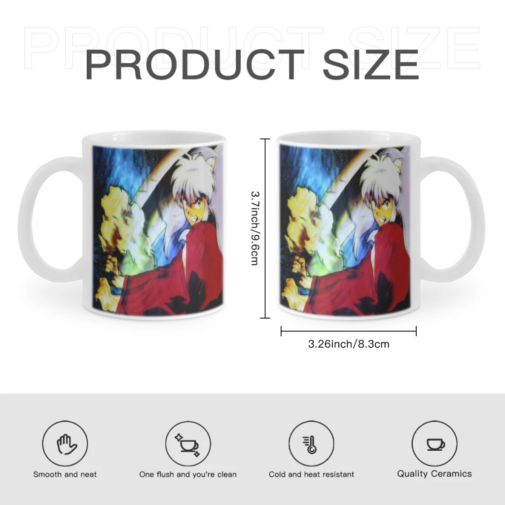 Inuyasha Anime Free shipping Ceramic Cup Coffee Oatmeal Breakfast Cup Creative Personality Mug