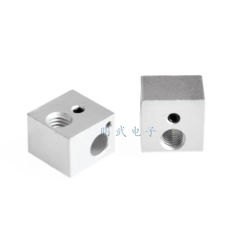 3D Printer Accessories All Metal 3D Hot End Heating Block Aluminum Alloy Sandblasting Oxidation Treatment 16×16×12