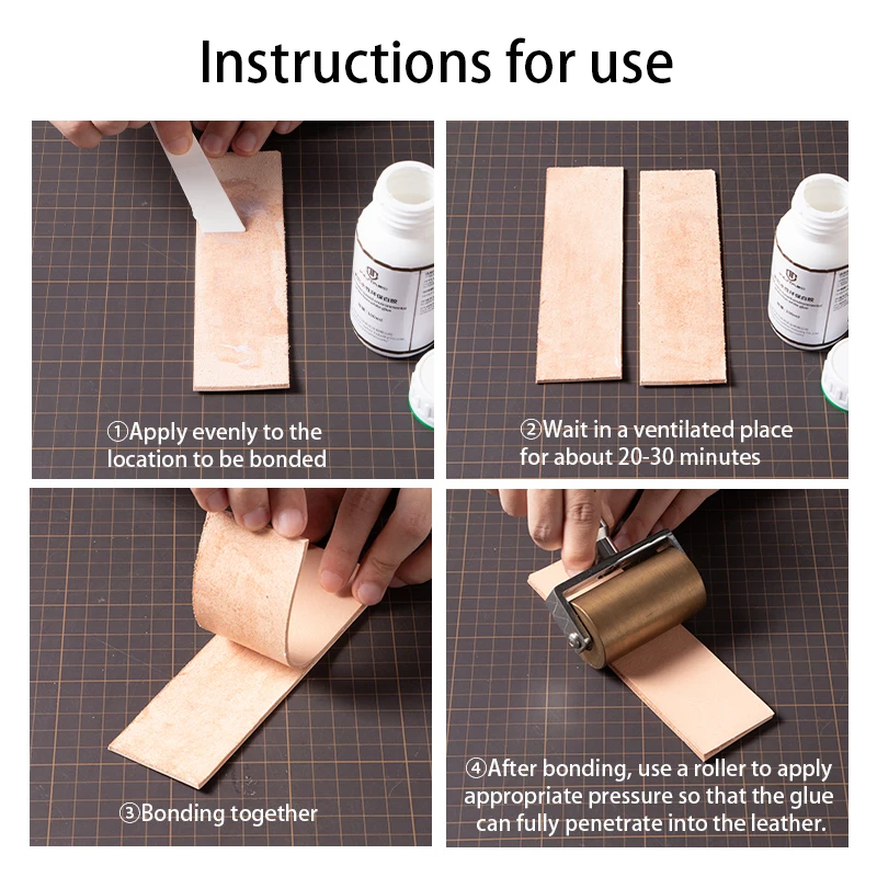 WUTA-pegamento líquido Universal resistente para artesanía de cuero, adhesivo blanco a base de agua, respetuoso con el medio ambiente, para papel y