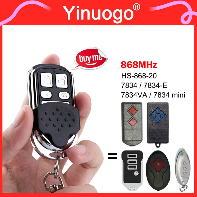 For BelFox 7834 7834-E 7834VA 7834-mini HS-868-20 Door Remote Control Garage / Gate Opener 868MHz Handheld Transmitter