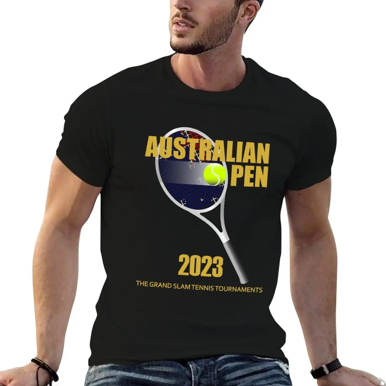 

Exciting 2023 Grand Slam Tennis Australian Open T-Shirt t shirts for man graphic tees cotton t shirts man 100% T-Shirt
