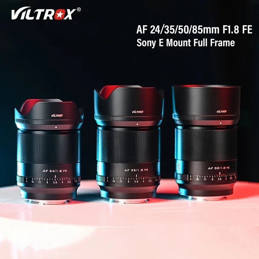 VILTROX 24mm 35mm 50mm 85mm F1.8 for Sony E Camera Lens AF Full Frame Prime Large Aperture Portrait Portrait Sony E Mount Lens