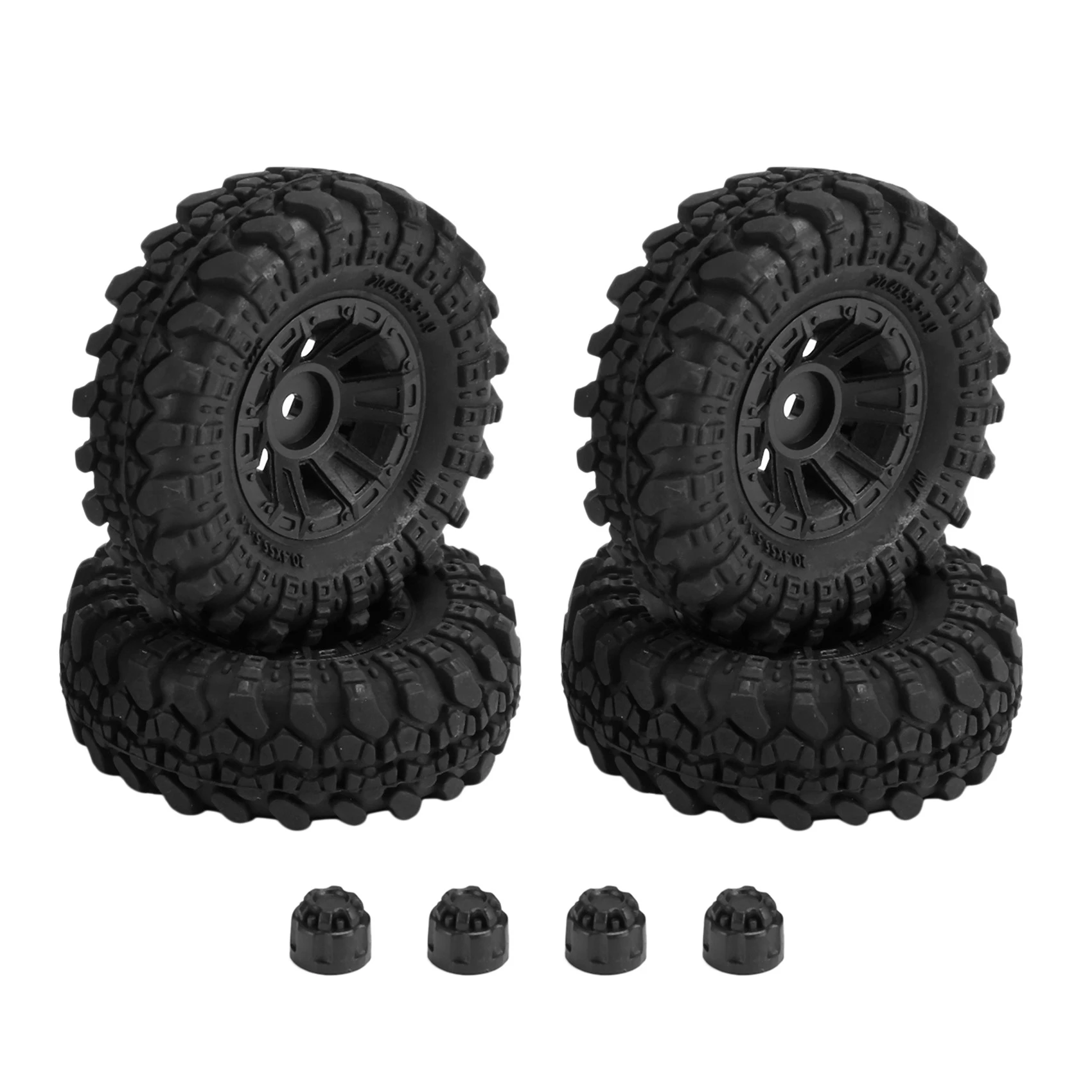 4 sztuki 55x50mm zestaw opon felgi do osiowego SCX24 zasuwa Gladiator Bronco AX24 TRX4M 1/24 gąsienica RC części do ulepszenia samochodów