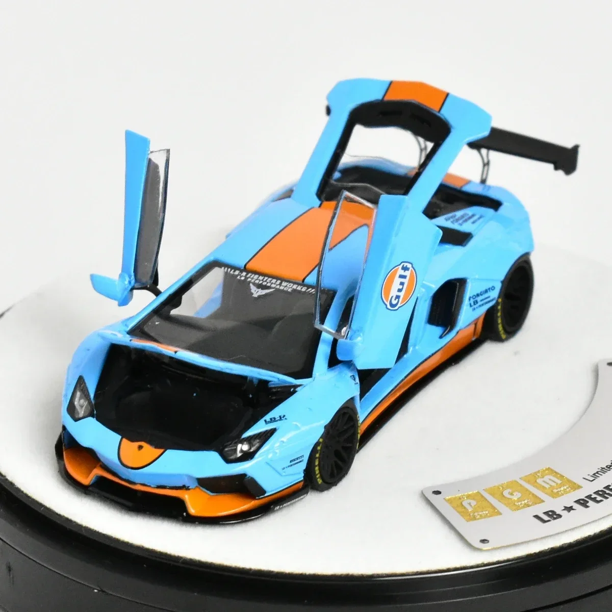 PGM 1:64 Lambor LP700-4 AVENTADOR  Gulf Full Open  Car Model