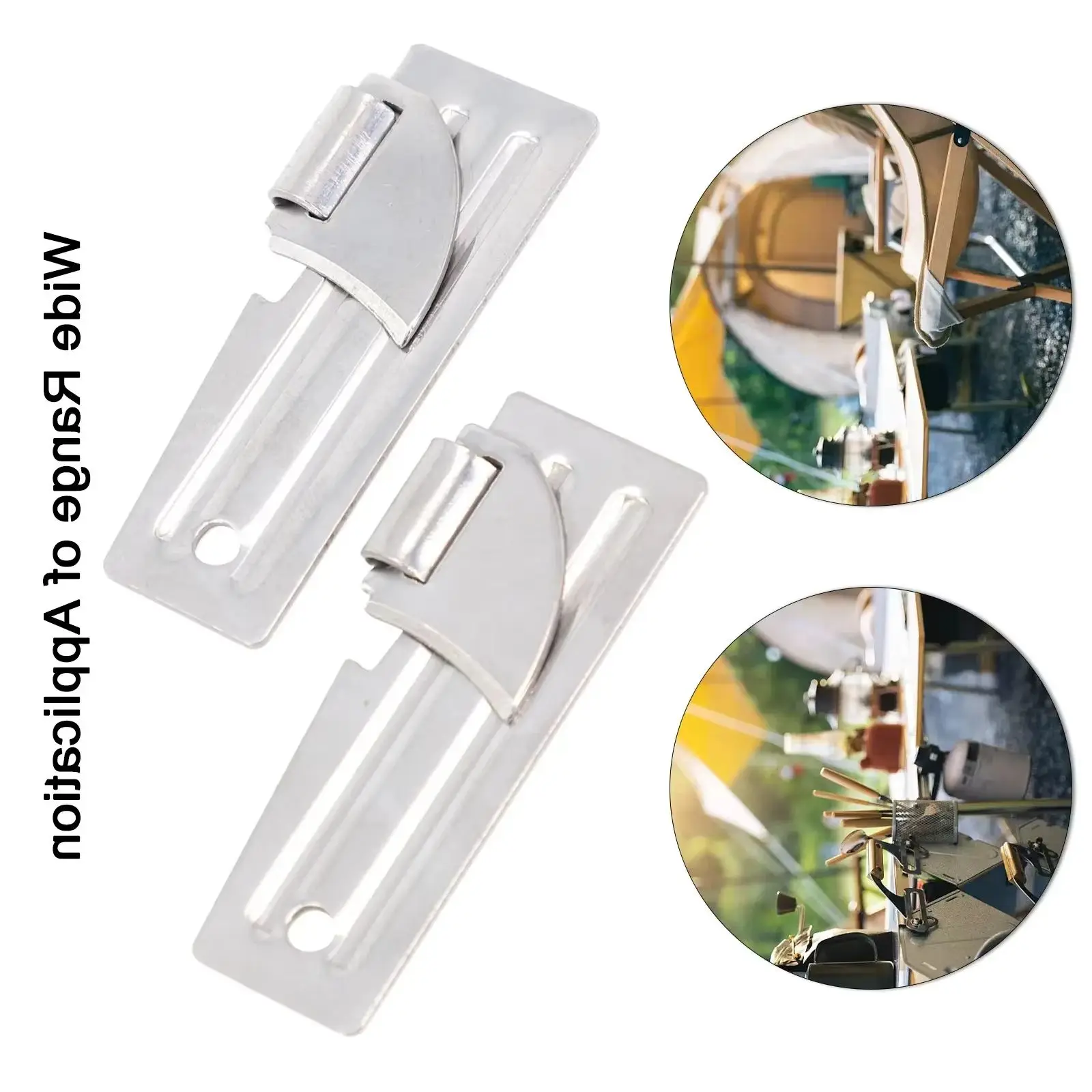 2pcs Stainless Steel Mini Folding Can Opener Bottle Opener Portable Outdoor Camping Hiking Traveling Cooking Useful Gadget Tools view 3