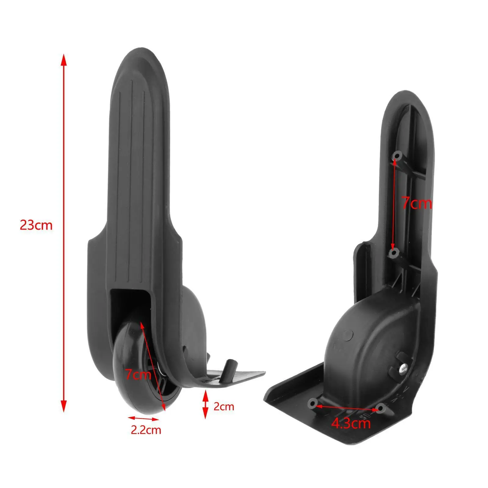 Black Reliable Suitcase Wheel Strong Load Bearing Easy To Install And Dismantle Wide Application