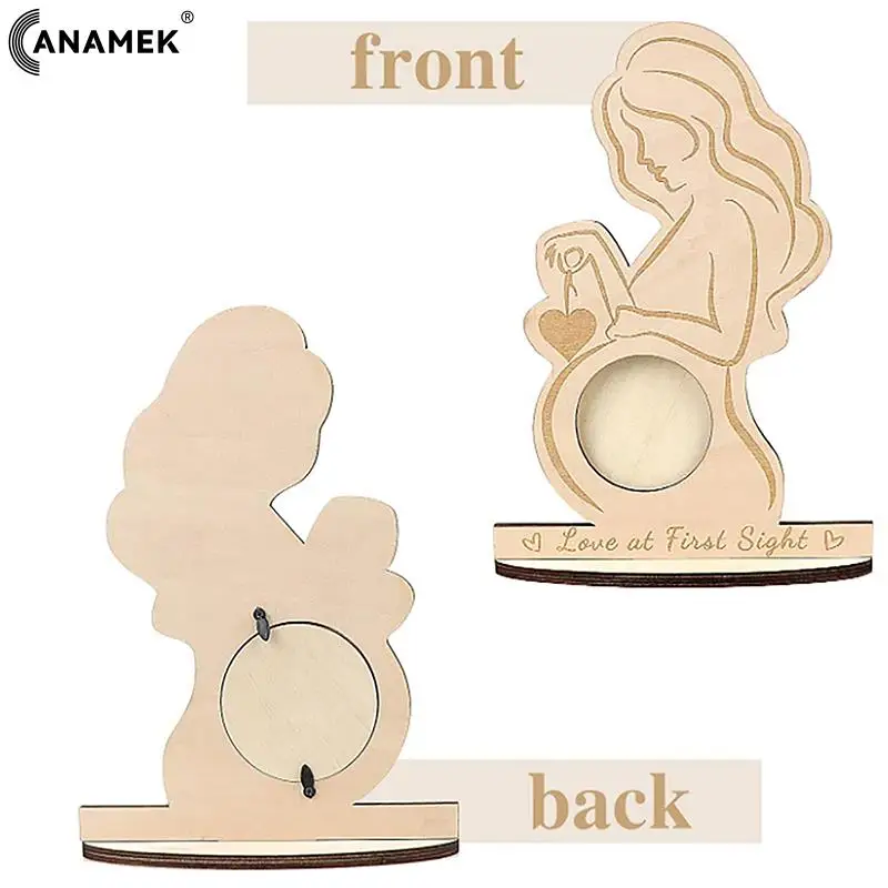 Baby Ultrasound Photo Frame Sonogram Picture Frame Pregnancy Gift Baby Announcement Keepsake For Couples New Moms Dady Wooden