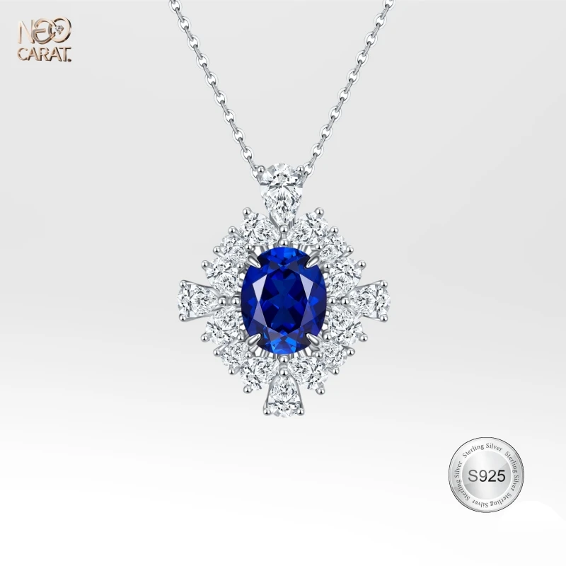 

Женское ожерелье с подвеской в форме платинового яйца K из серебра 925 пробы с цветущими цветами 3,4 карата, красочный подарок сокровища