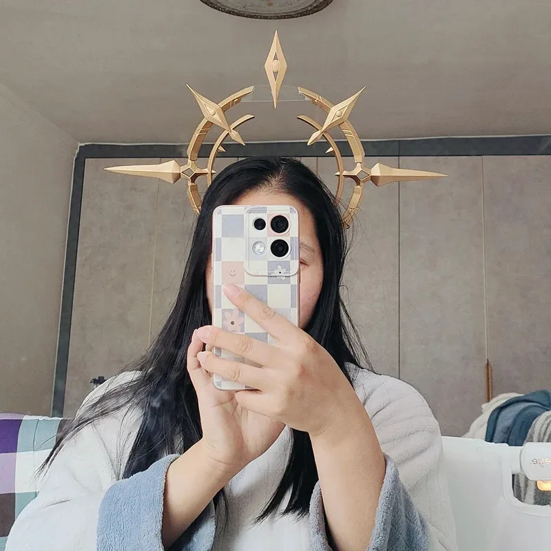 متوفر في المخزون لعبة هونكاي ستار ريل أحدث أغطية الرأس التأثيرية الأحد هالة الأذن أقراط مشبكية ملحقات حفلات الهالوين #5