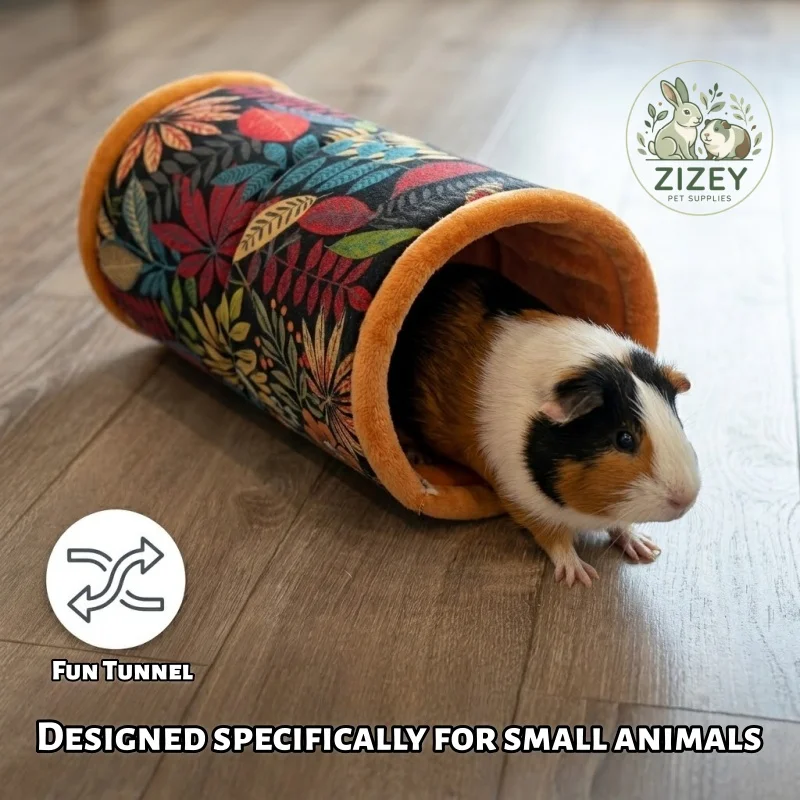 Large Guinea Pig Tunnel Tube Ferret Hideout Dwarf Rabbit Play Tunnel Small Pet Cage Accessories Totoro Rat Hamster Hideaway Play