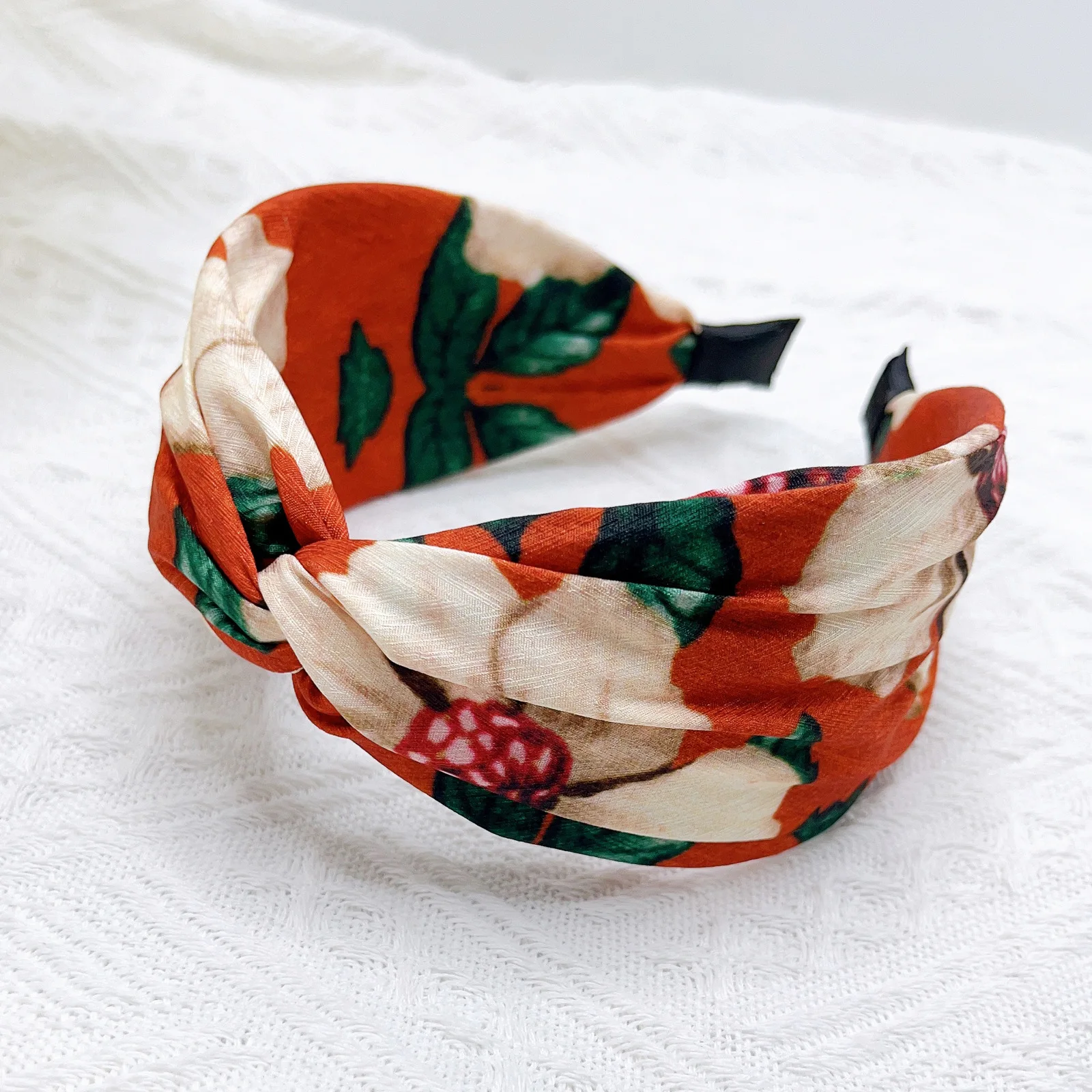 Винтажный аксессуар для волос, 1 шт., широкая повязка на голову, картина маслом, принт, повышенная корона, дизайн, удобная посадка для женщин, новинка в стиле бохо