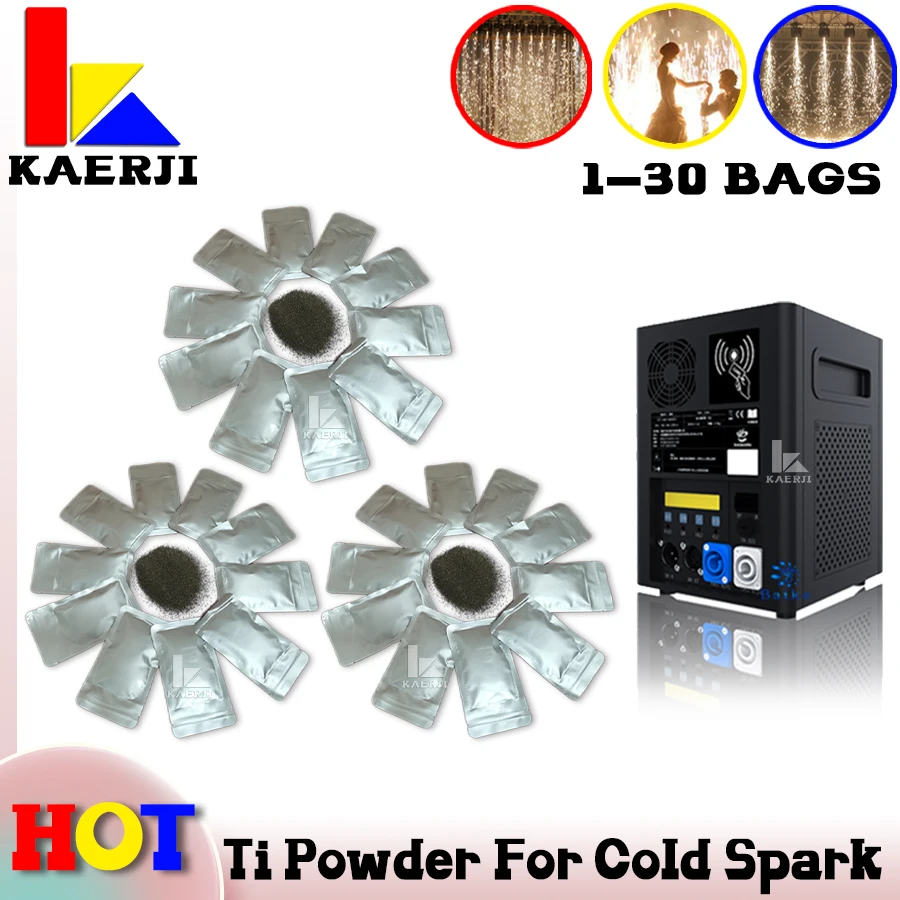 

1-30 Bags Ti Powder 200g 750W Cold Spark Machine 750W Sparkular Machine DMX Wedding Sparkler Machine Fountain Fireworks Machine