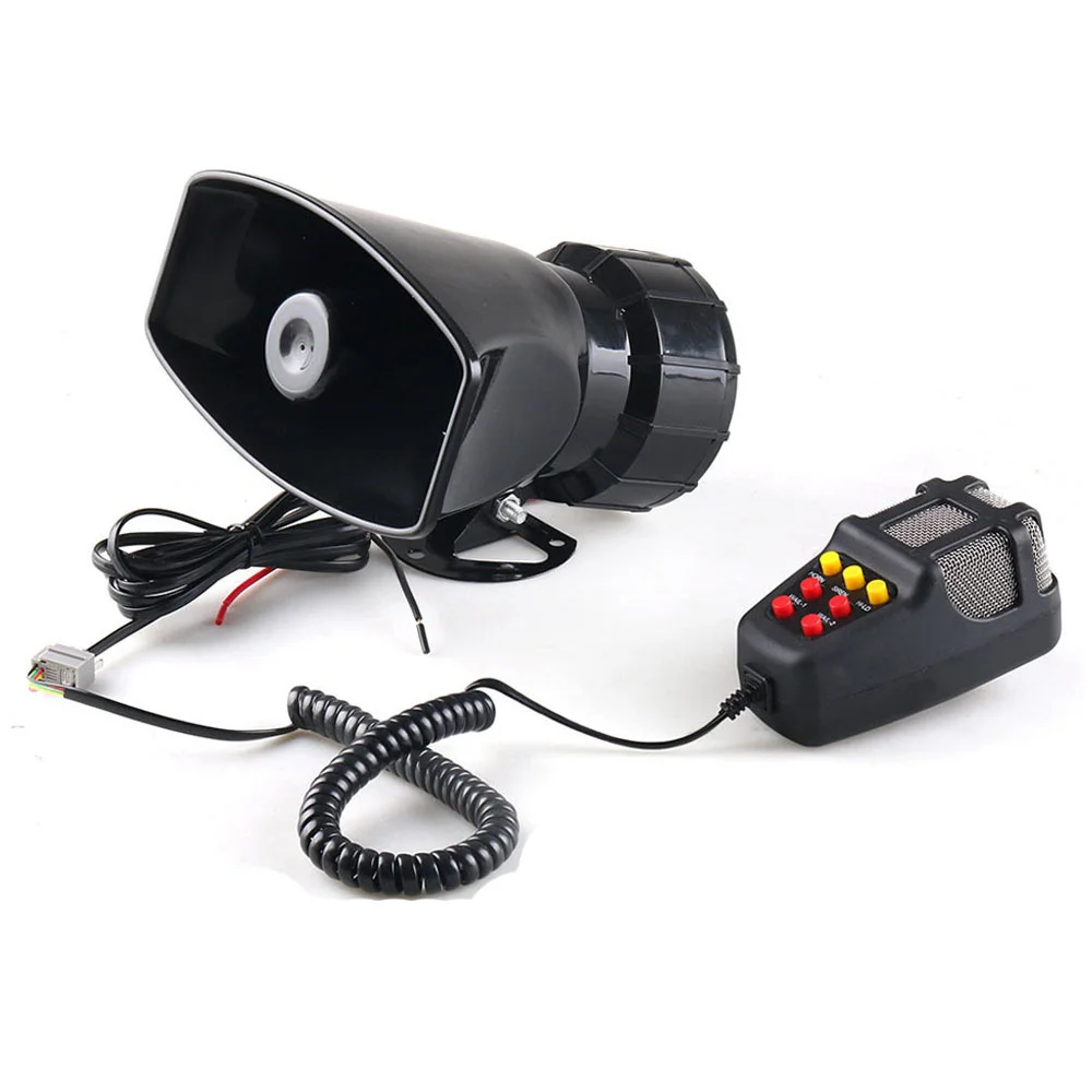 Alarm-Megaphon für Autos, Original Polizeisirene, Lufthorn-Lautsprecher, Polizeihorn, Claxon-Horn, 120 dB laut, 12V 100W, Polizei-Radarmelder – Detail 3