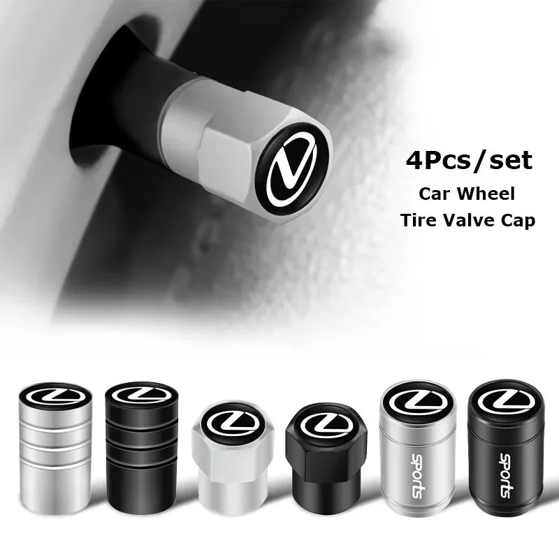 Car Wheel Tire Valve Cap Tire Airtight Cover Accessories For Lexus ES RX NX LS IS250 RX350 LS500 IS300 LX600 NX260 CT200 GS450h