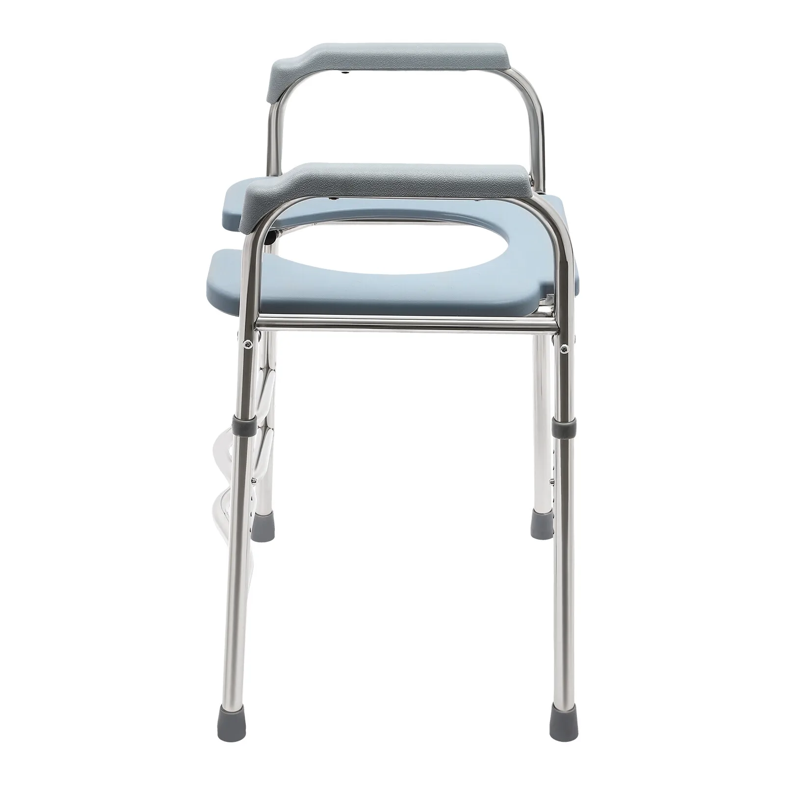 مقعد مرحاض مرتفع مقاس 25.2-29.13 بوصة بأذرع - متين وآمن للوصول إلى الحمام لكبار السن والمعاقين