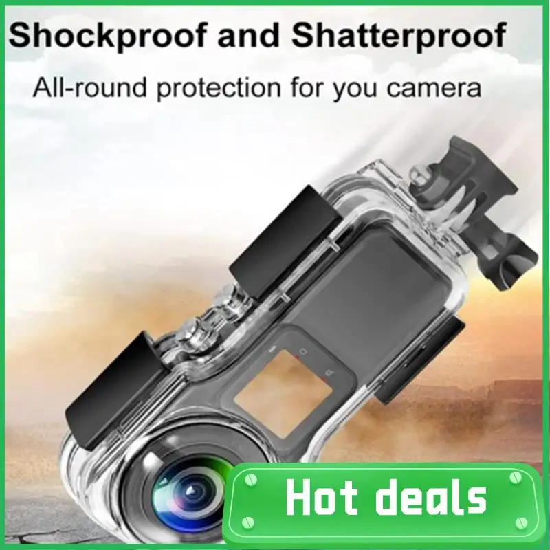 

Camera Case Waterproof Case For Insta360 ONE RS 1 Inch Laika Dive Case 40M Waterproof Depth Aciton Camera Portable Accessories