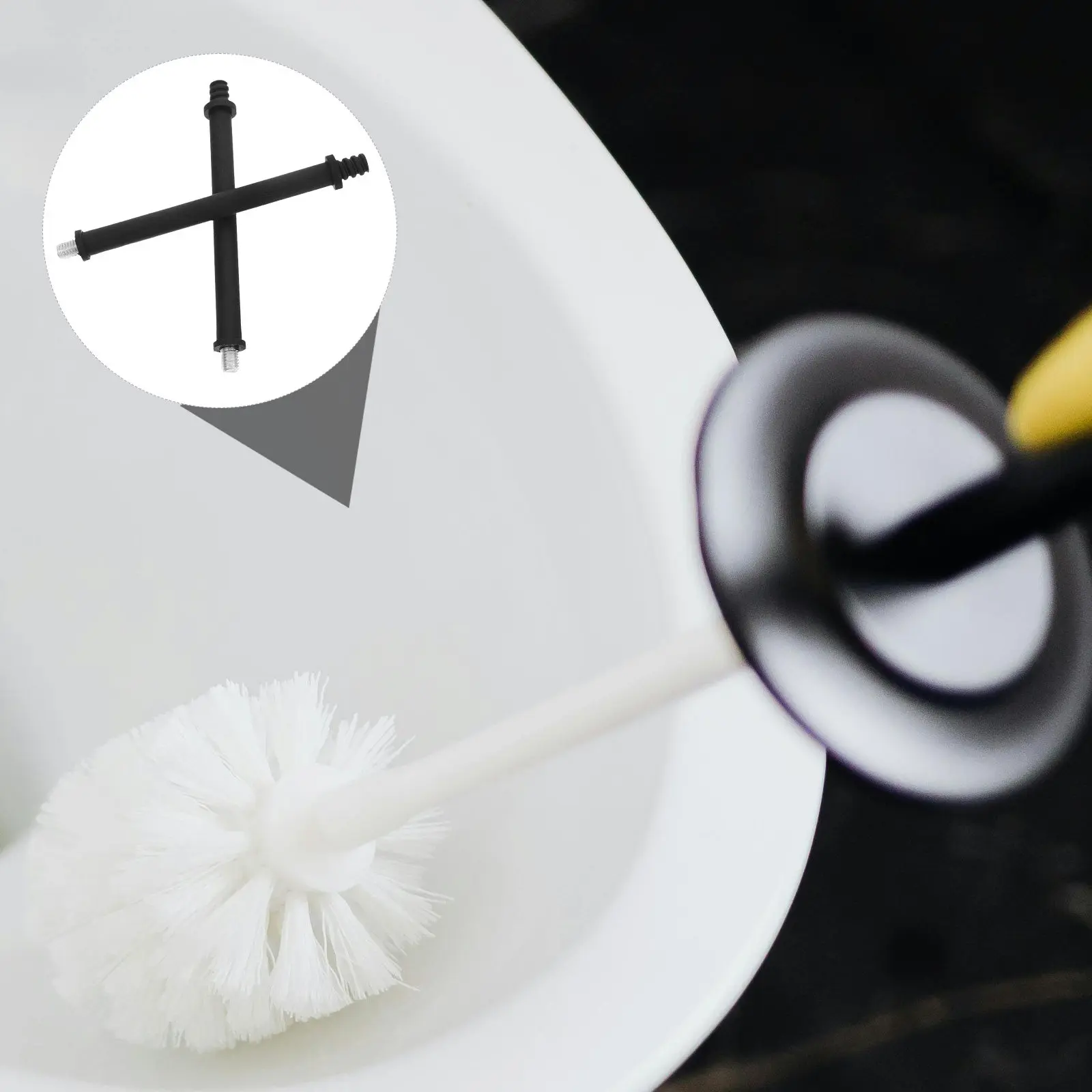 

2 Pcs Toilet Brush Bowl Wand Bathroom Cleaning Supplies Scrub Parts Handle for Replacement