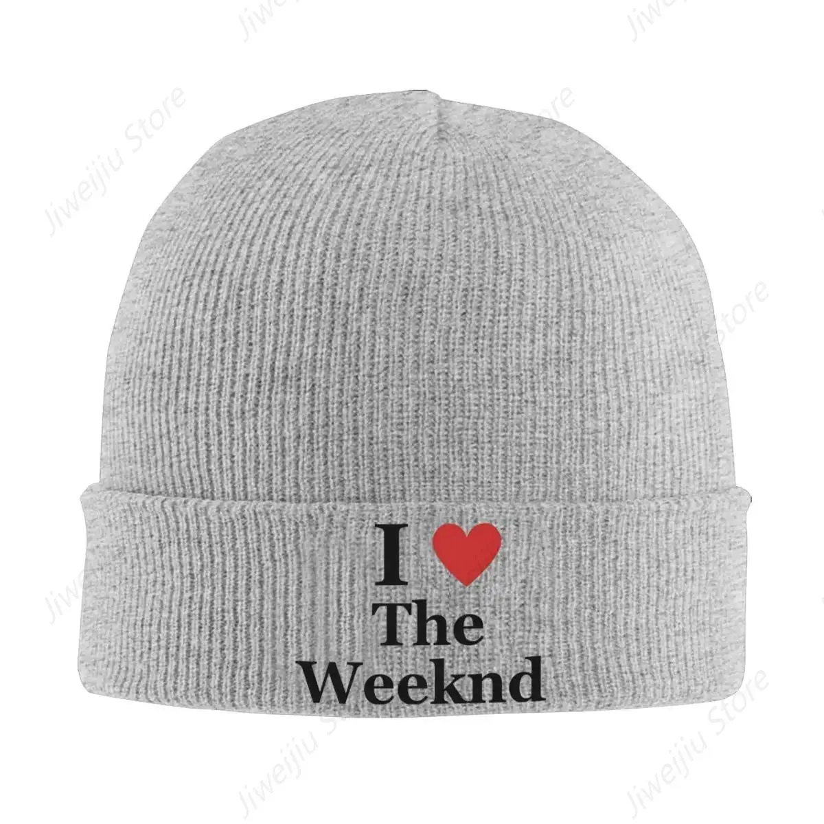 I Love The Weekend Music Fans Knitted Caps for Women Men Beanies Autumn Winter Hats Warm Caps