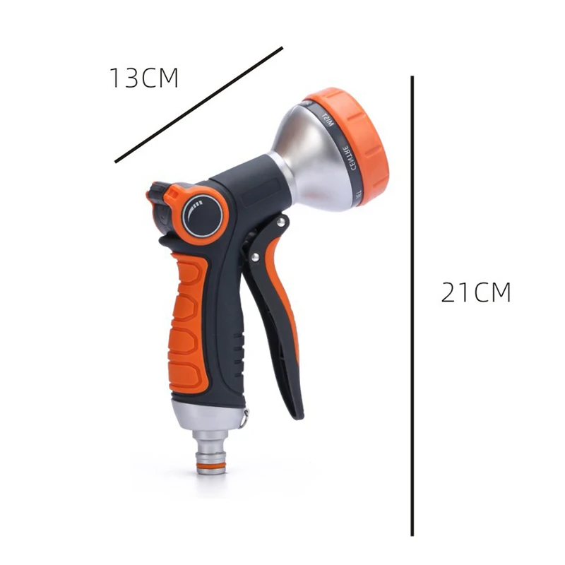 8 Pattern Spray Lawn Watering Multi-Function Car Wash High Pressure Durable Hand-Held Tools Hose Sprinkle Nozzle Garden Sprinkle