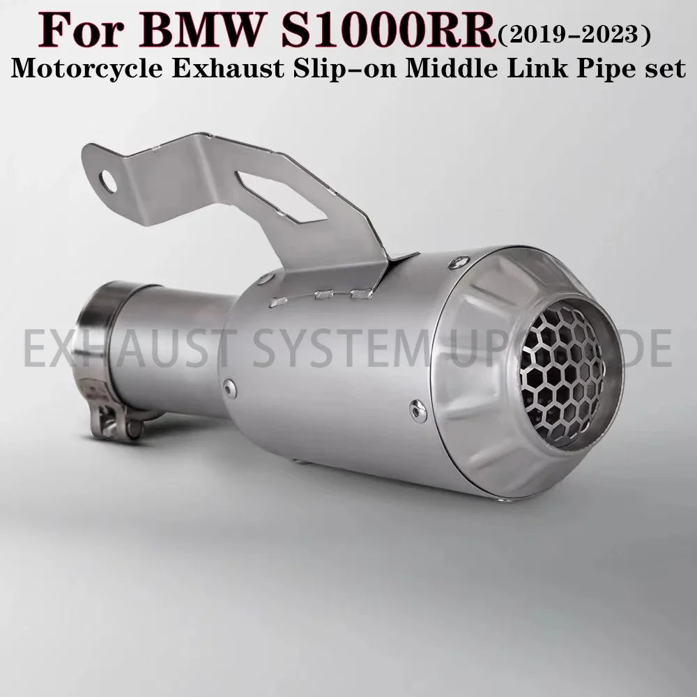 

For BMW S1000RR 2019 - 2023 Years Slip on Motorcycle Exhaust Escape System Modify Link Pipe Akra Muffler Silencer DB Killer