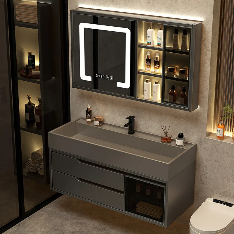 Picture 5: Bathroom Cabinet Washbasin Cabinet Combination Rock Integrated Basin