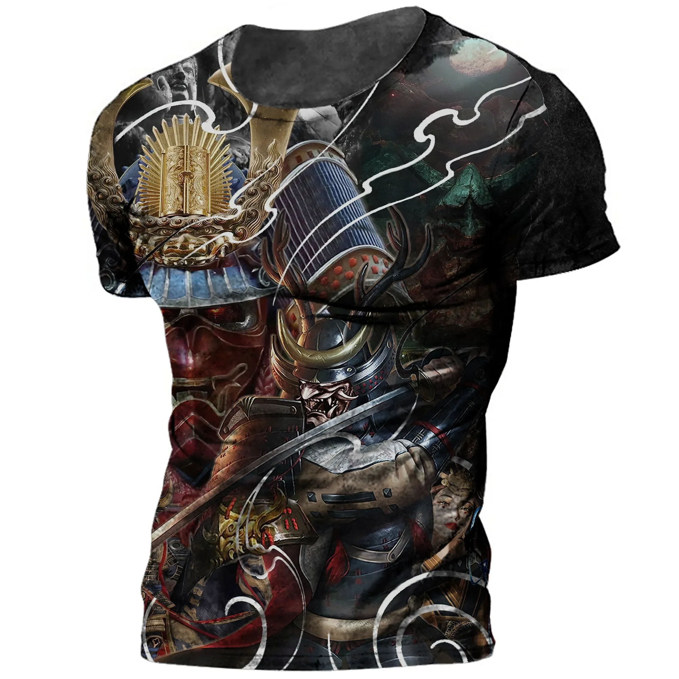 Harajuku Fashion Men's Round Neck Short Sleeve T-shirt Loose and Comfortable Top Quick Drying view 3