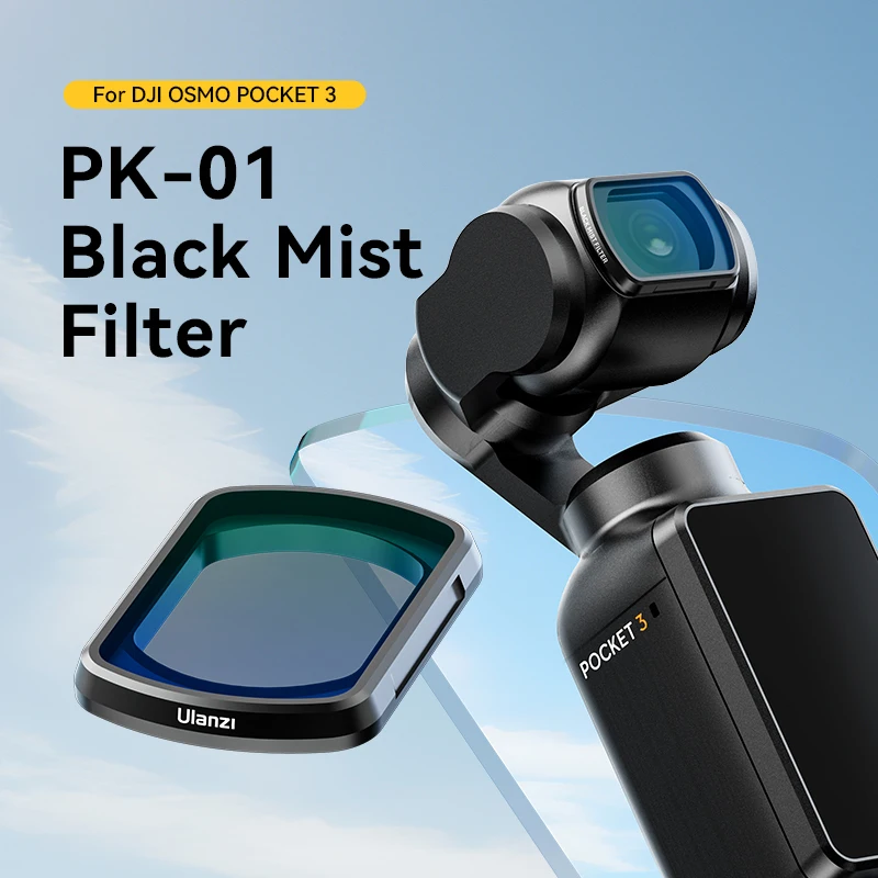 U​lanzi PK-01 Black Mist Filter for DJI OSMO POCKET 3 HD Optical Glass Magnetic Filter DJI OSMO POCKET 3 Accessories Filter