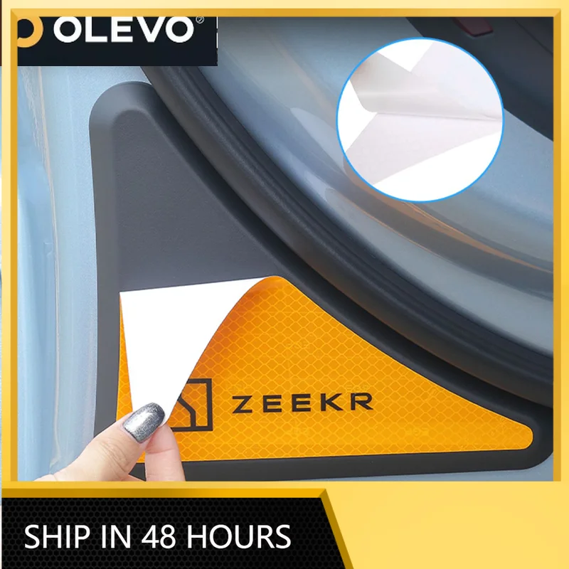 New ZEEKR 001 2021-2024 Door Reflective Stickers Warning Sign Stickers Car Styling Modification Accessories