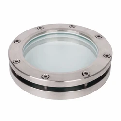 Cristal de vista de brida de acero inoxidable, SS304, SS316, DN40, DN65, DN80