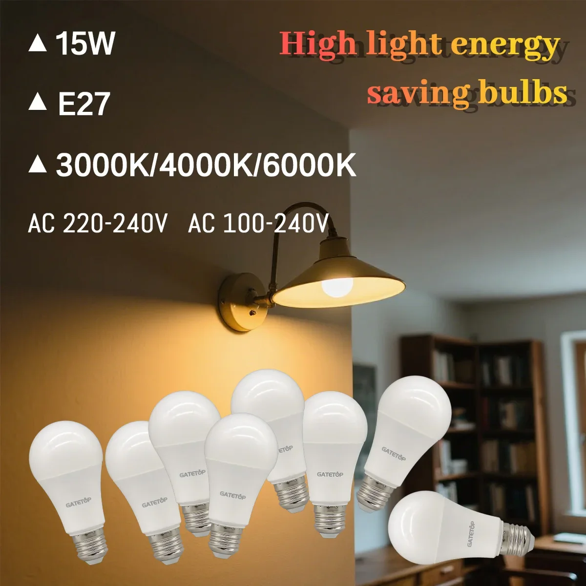 

1-10pcs 110V 220V LED Bulb Lamps E27 15W Led Lights Lampada Bombilla Table Light Lighting Living Room Bombilla Inteligente Lampe