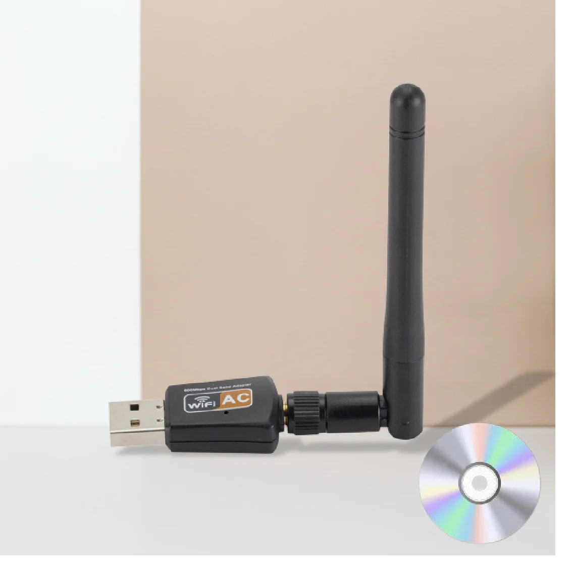 600mbps 2.4GHz+5GHz Dual Band USB Wifi Adapter Wireless Network Card With 2dBi Extender Adapter Wifi Dongle For Windows 7/8/10