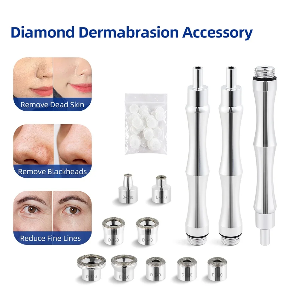 Diamond Microdermabrasion Dermabrasion 3 Wands 9 Tips for Facial Peeling Blackhead Remover Catton Filter Removal Rejuvenation