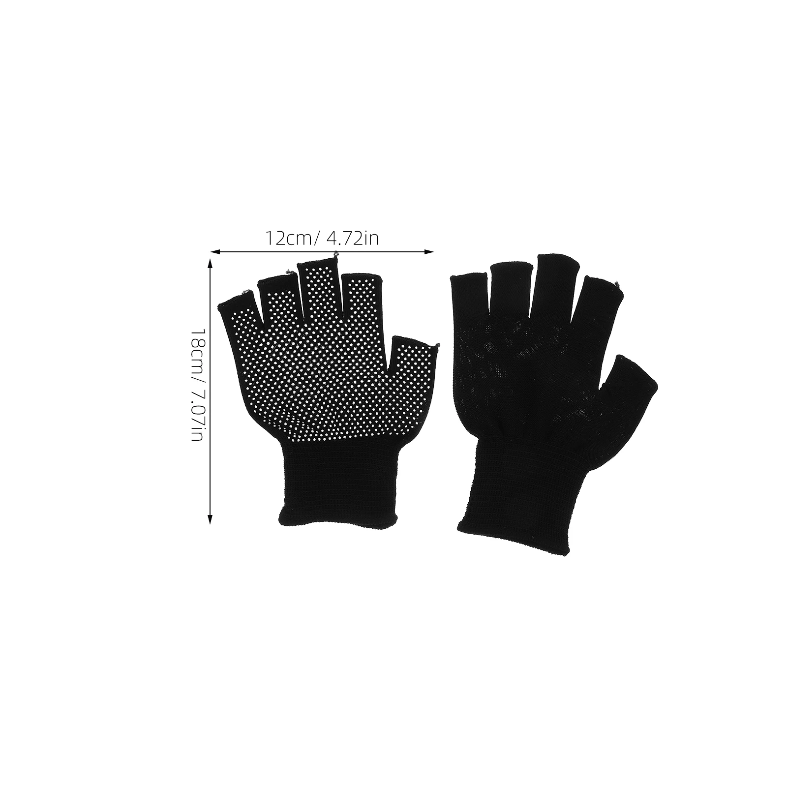 5Pairs Fingerless Work Gloves Anti-Slip Palm Breathable Fabric Warm Winter Gloves for Men Women Half Finger Touchscreen Use