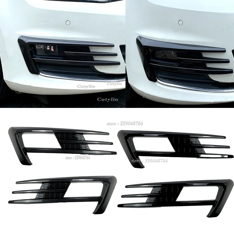 Para vw golf 7 mk7 golf 7 pré-facelift amortecedor dianteiro spoiler amortecedor do carro nevoeiro lâmpada grade capa guarnição corpo kit 2012-2017 ajuste