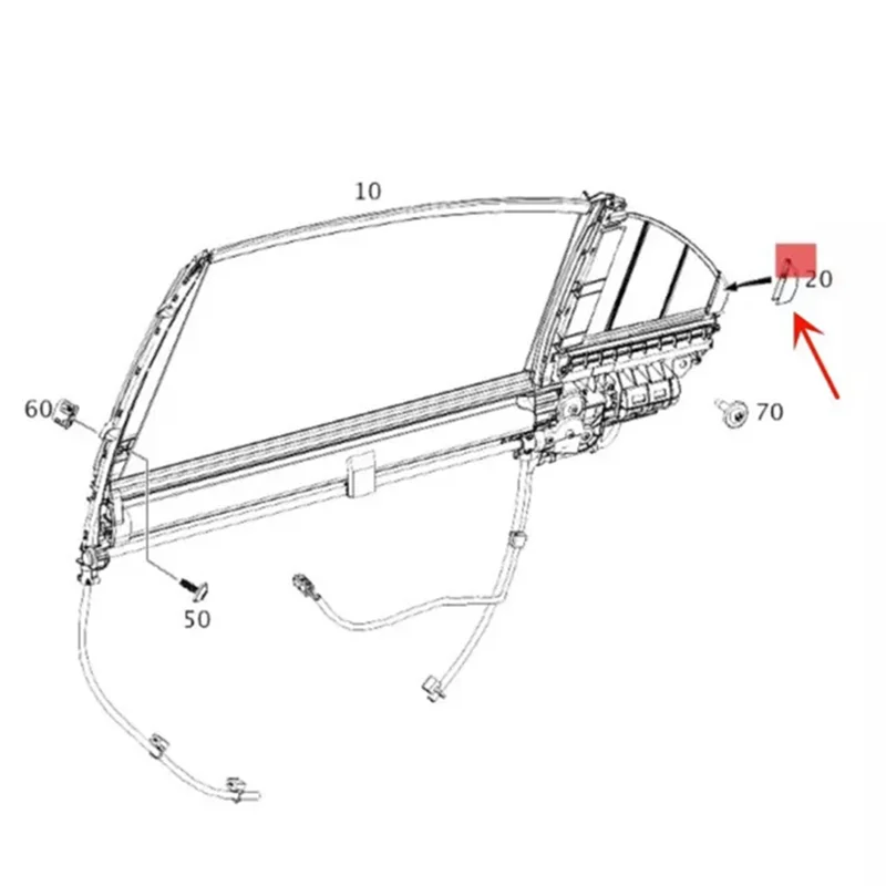 Firmly Rear Door Triangular Curtain Sunshade Snap For Mercedes-Benz W222 S CLA S320 Window Shade Snap 2228120100 2228120000