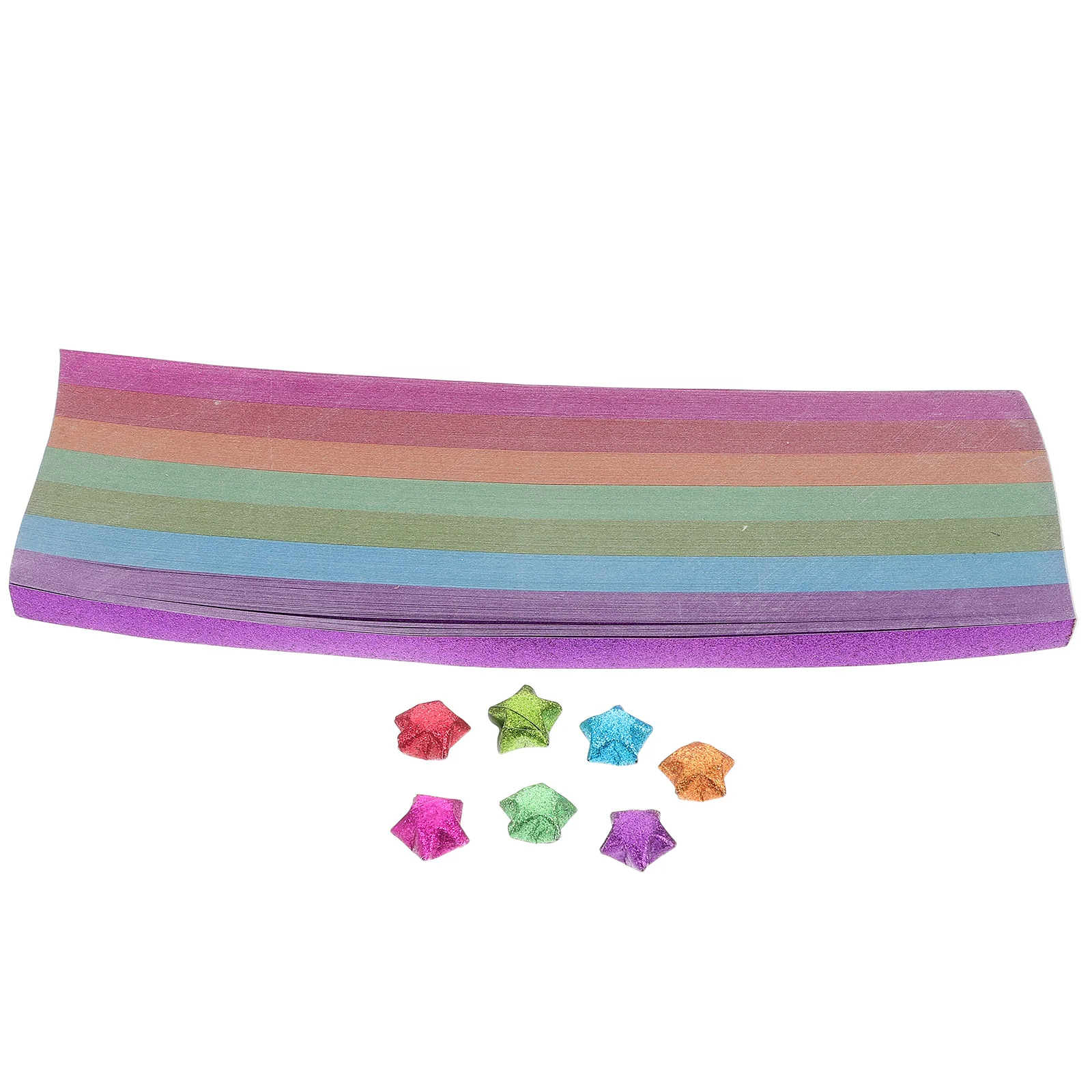 

1Set DIY Glitter Origami Paper Set Colorful Sparkly Star Folding Paper Strips for Crafts DIY Creative Gift Making Holiday