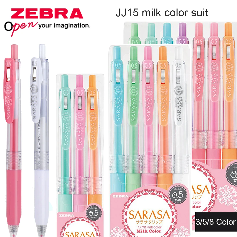 Conjunto de Canetas Gel Zebra Sarasa Caneta de Desenho Colorido Material Escolar Acessórios de Escritório Canetas para Escrever Jj15 Cores Cores Cores