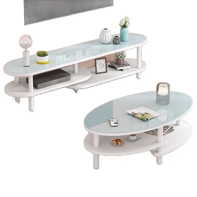 

Nordic coffee table TV cabinet combination small short size Internet celebrity simple small apartment