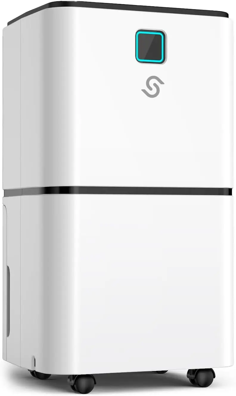 Grandi ambienti e scantinati, deumidificatori HUMILABS da 30 pinte con drenaggio automatico o manuale, serbatoio dell'acqua da 0,528 galloni con tubo di scarico,