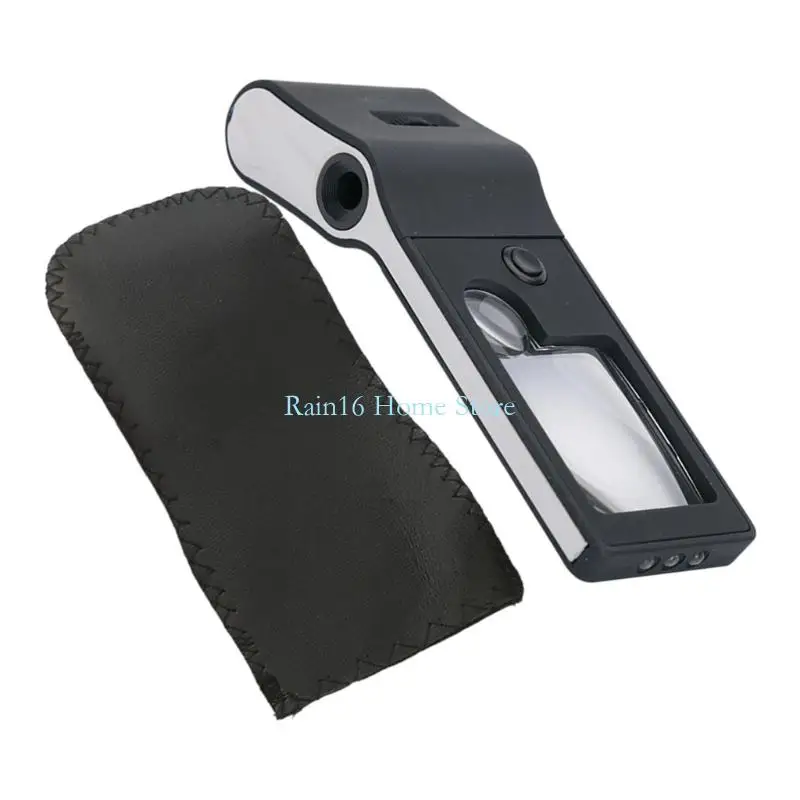 Eye Loupe Magnifier with Light for Newspaper Reading Jewelry Stamps Inspection 02DB