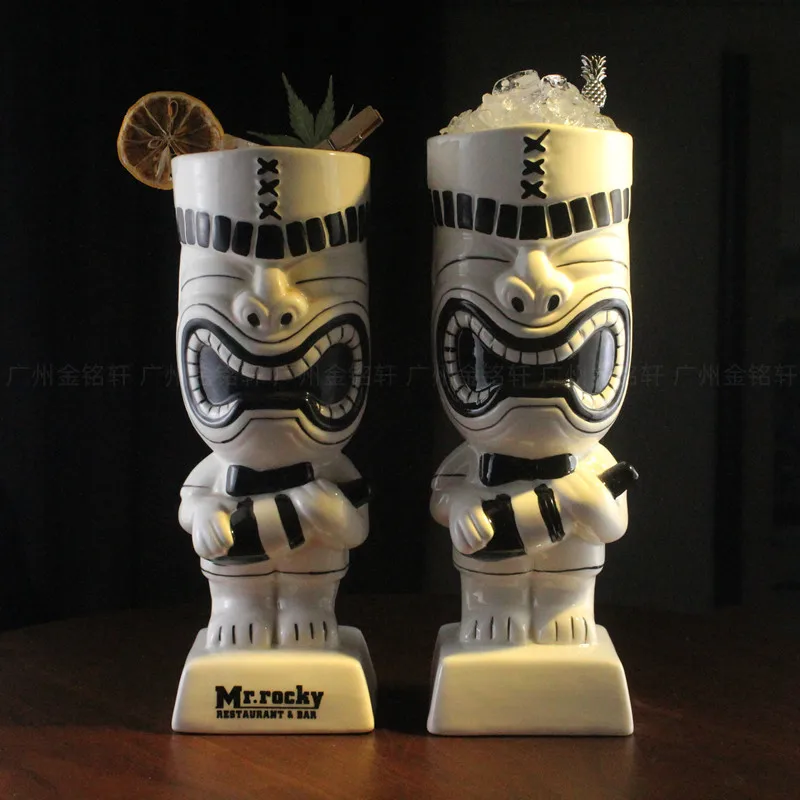 Creative Ghost Face TIKI Cup, Tiki Cup, Hawaiian Style Bar, American Cocktail