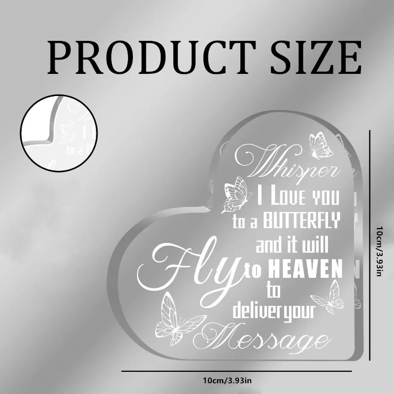 Мемориальное сердце «Бабочка Шепот» — подарок сочувствия с помощью фотографической утилиты для потери любимого ребенка