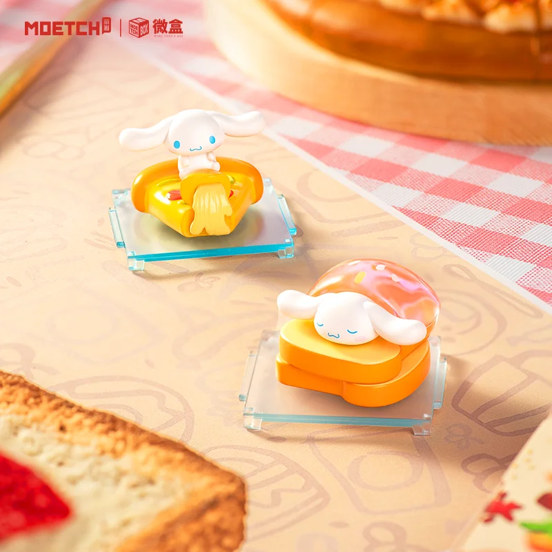 Miniso sanrio cinnamoroll conveniência série de comida rápida micro caixa figuras de ação caixa cega ornamentos feitos à mão presente na moda