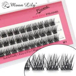 Moonlily Ultra Thick DIY Segmented False Eyelash Natural Individual Lash Faux Mink Bundles Fluffy Makeup Clusters Lashes