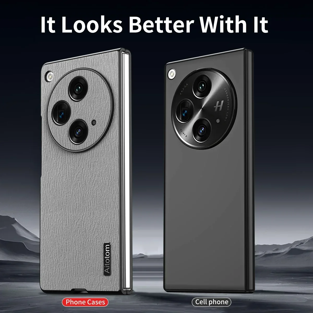 

Роскошный кожаный чехол для телефона с рисунком дерева для Oppo Find N N2 N3, флип-чехол, Матовый ультратонкий противоударный милый складной чехол OppoFindN3