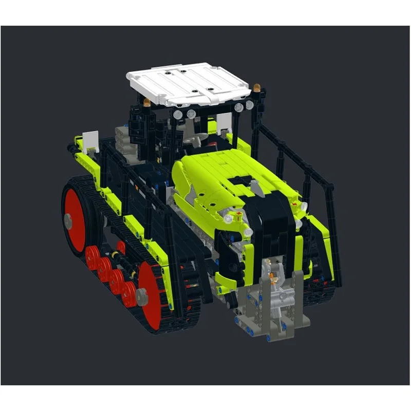 MOC-228956 Gąsienicowy Traktor Rolniczy Model Klocków Konstrukcyjnych 1600 Części MOC Kreatywne Chłopcy Dzieci Urodziny Klocki Zabawki Prezenty