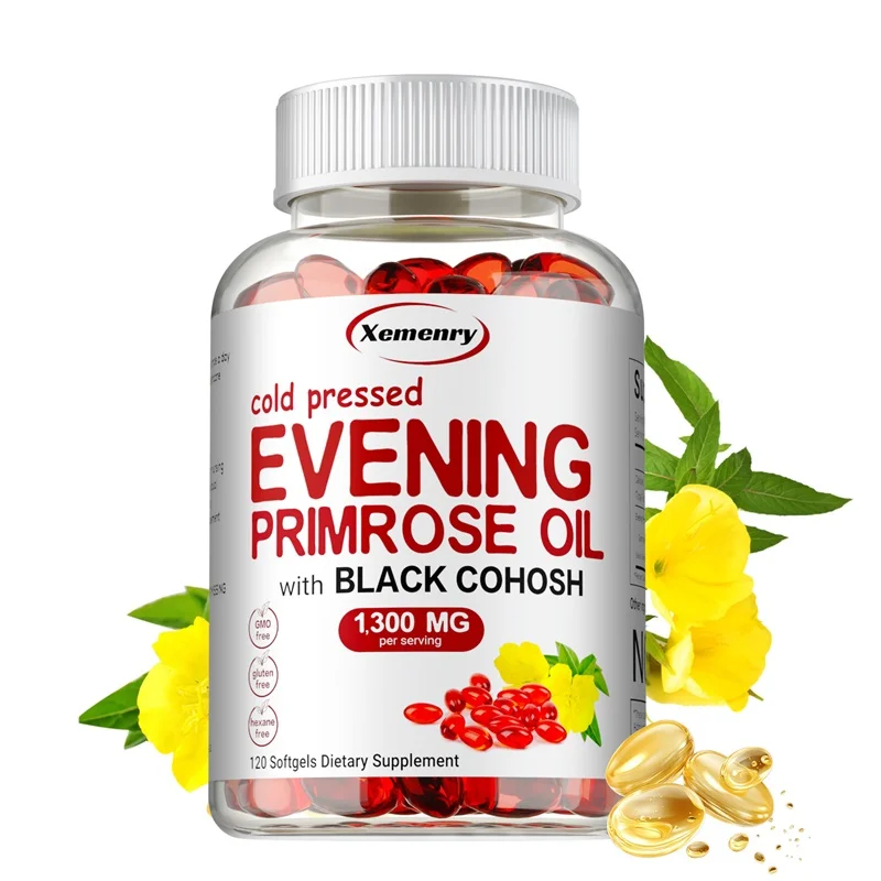 

Evening Primrose Oil - Supports Hormone Balance, Promotes Healthy Skin, Immune Support, and Relieves Menopausal Discomfort