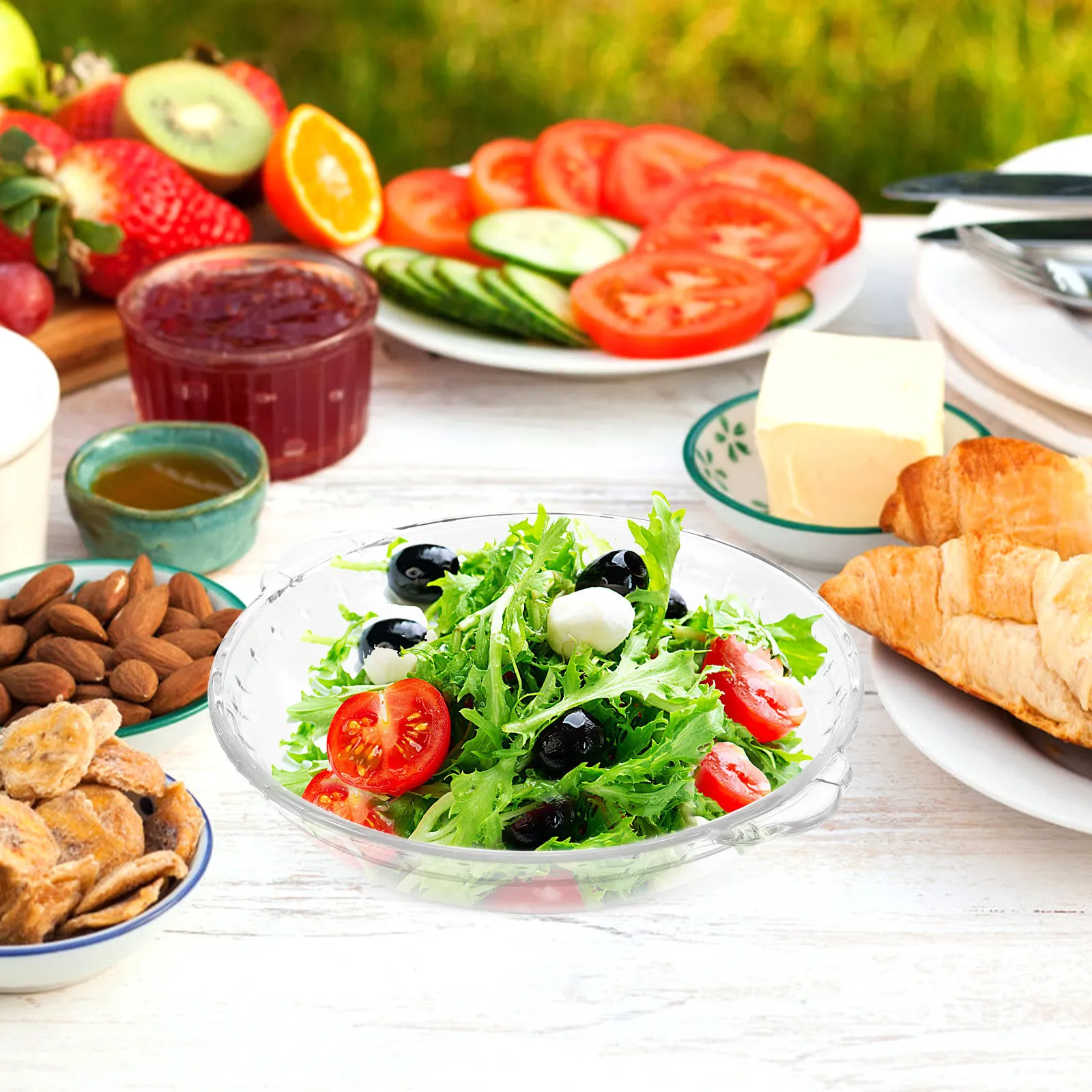 8 Inch Glass Pie Pan Microwave Oven Safe Transparent Bakeware Dish Nonporous Heat Resistant for Even Baking Roasting Chicken