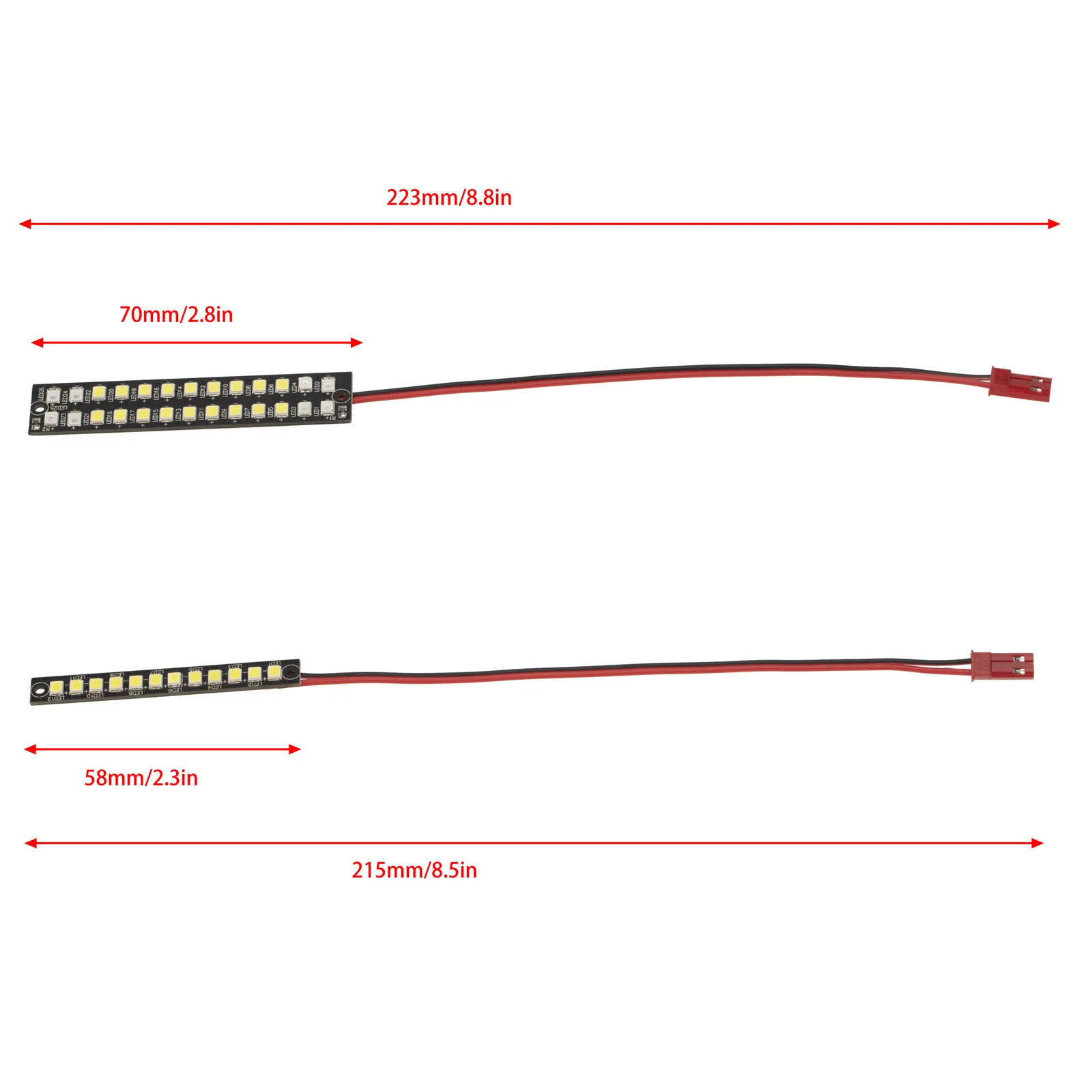 For 1/10 TRAXXAS MAXX Small X RC Car LED Light Strip Bright Bumper Light Lamp High Quality Upgrade Parts view 3