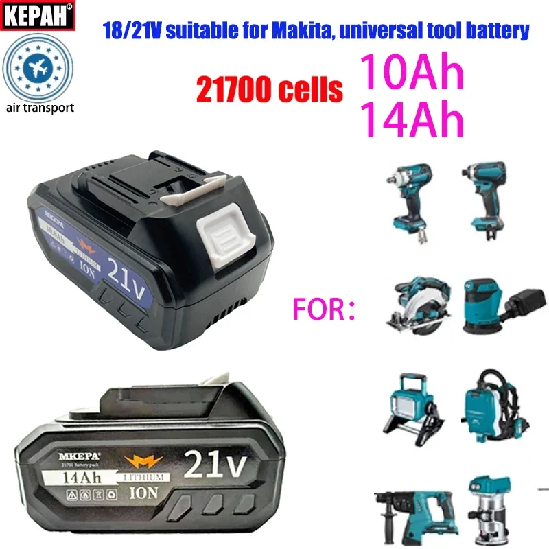 

21V 18V 10Ah 21700 cells,Power tool lithium battery,For Makita water guns,vacuum cleaners, electric drills,saws, impact drills